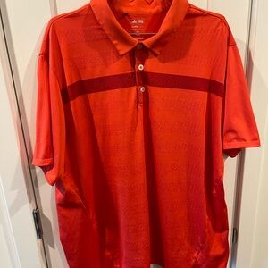 Adidas Men's Bold Orange/Red Polo Shirt